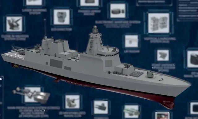 Mô hình tàu khu trục phòng không mới của Thổ Nhĩ Kỳ. Ảnh: Defense News