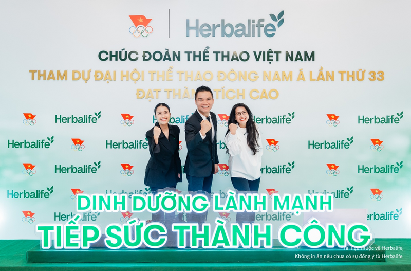 Herbalife Việt Nam là nhà tài trợ dinh dưỡng chính thức cho thể thao Việt Nam (Ảnh: Herbalife Việt Nam)