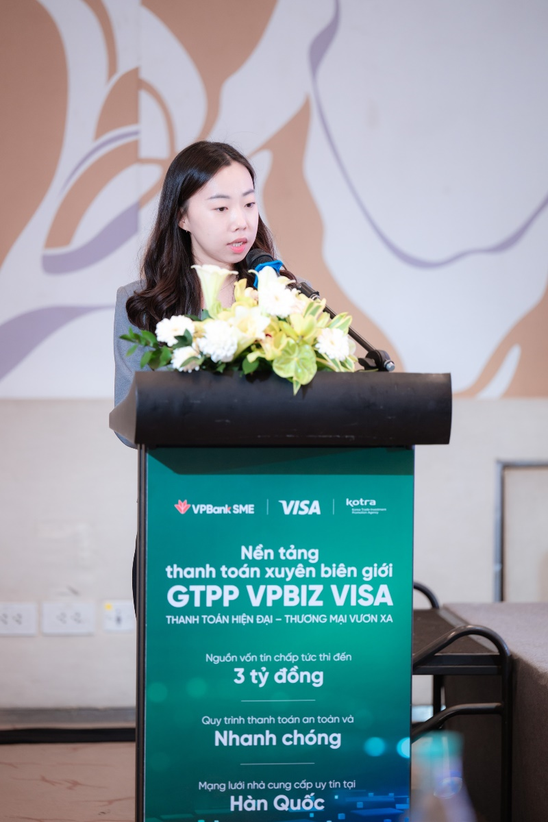 Visa representative said that the Vietnam - Korea market opens up great opportunities for SMEs when applying modern payment solutions such as GTPP.