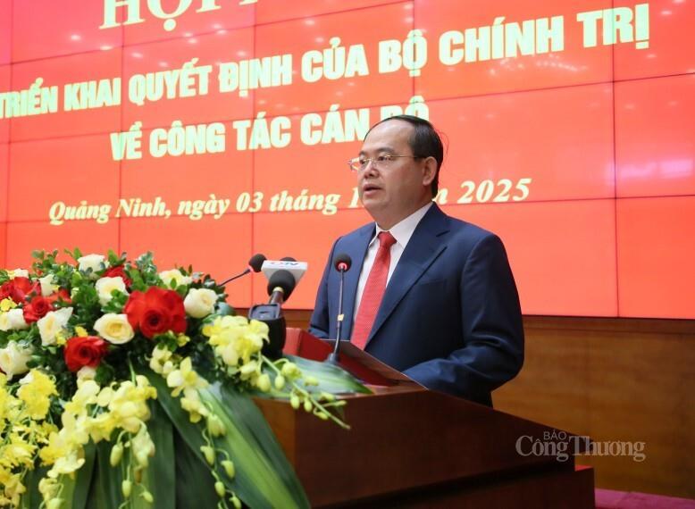 Đồng chí Quản Minh Cường phát biểu tại hội nghị.