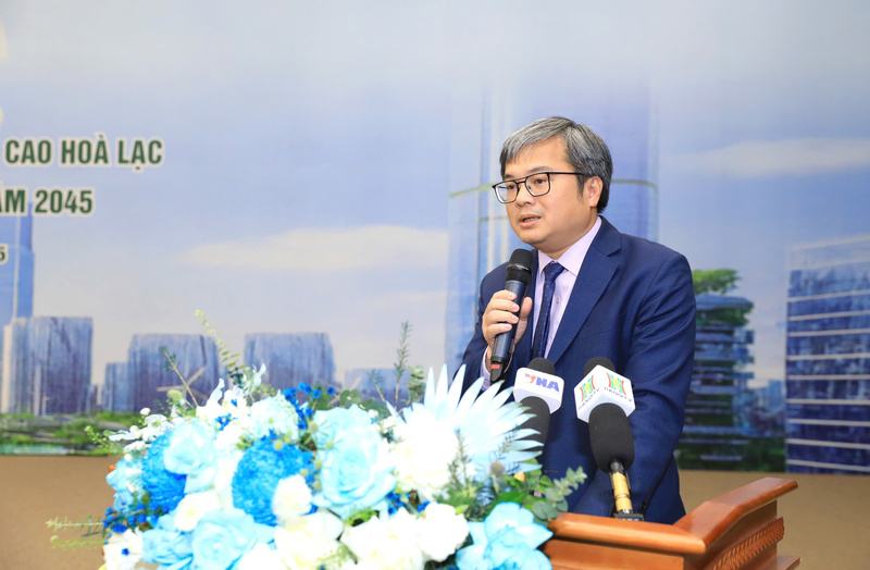 Phó Chủ tịch UBND TP. Hà Nội Trương Việt Dũng phát biểu tại hội thảo (Ảnh: Linh Phạm)