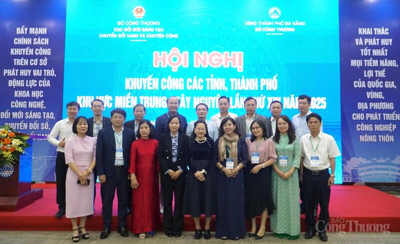 Ledare för avdelningen för innovation, grön omvandling och industriellt främjande och representanter för industri- och handelsdepartementen, industrifrämjande centra i 11 provinser och städer i centrala höglandet