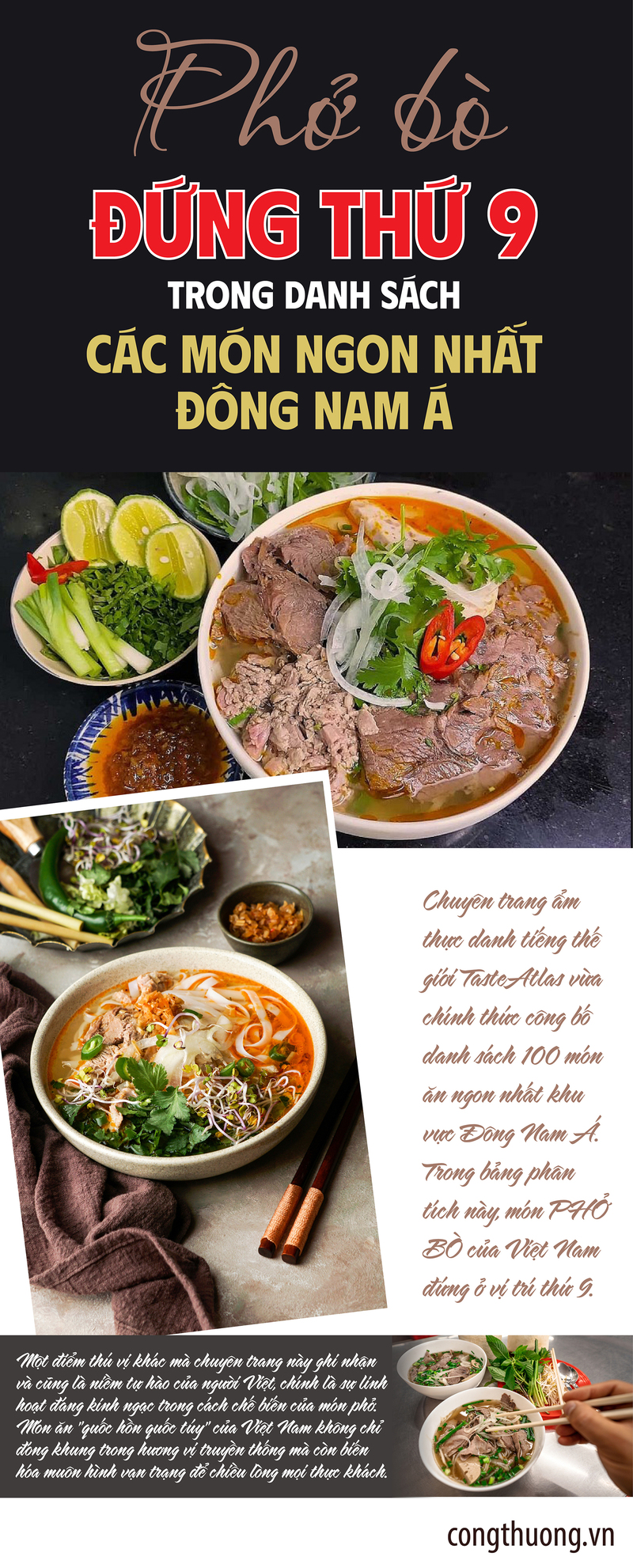 Infographic | Phở Việt Nam đứng thứ 9  các món ngon nhất Đông Nam Á - 1