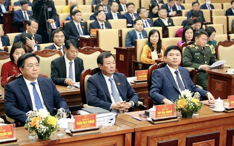 Các đại biểu dự Kỳ họp HĐND tỉnh Phú Thọ khóa XIX, nhiệm kỳ 2021-2026. Ảnh: CTV