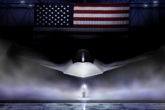 Mô hình máy bay chiến đấu thế hệ thứ 6 F-47. Ảnh: Defense News