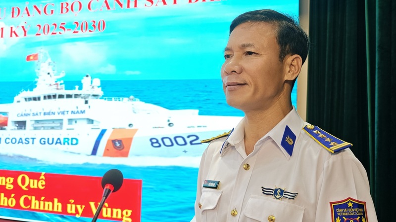 Đại tá Trần Hồng Quế, Phó Chính ủy Vùng Cảnh sát biển 2 quán triệt, triển khai Nghị quyết Đại hội đại biểu Đảng bộ Quân đội lần thứ XII, nhiệm kỳ 2025 - 2030