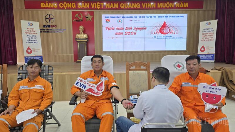 أسبوع كهرباء فيتنام الوردي هو علامة إنسانية مميزة لمجموعة كهرباء فيتنام على مدار السنوات العشر الماضية. تصوير: ثين فونغ