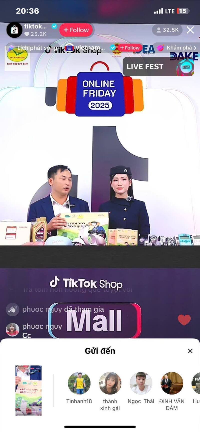 Phiên livestream phân biệt hàng thật - hàng giả trong khuôn khổ Online Friday 2025. Ảnh chụp màn hình