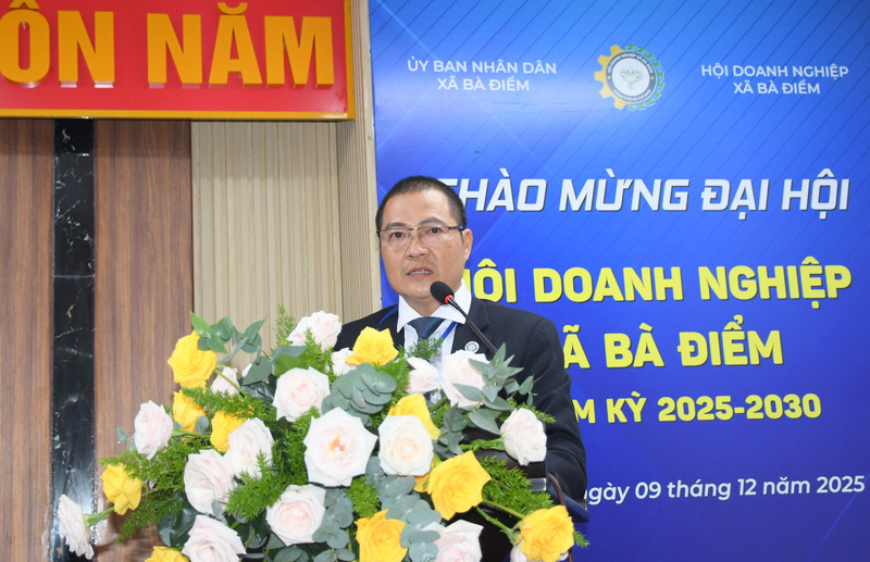 Ông Vũ Hồng Anh - Chủ tịch Hội Doanh nghiệp xã Bà Điểm. Ảnh: Minh Khuê.