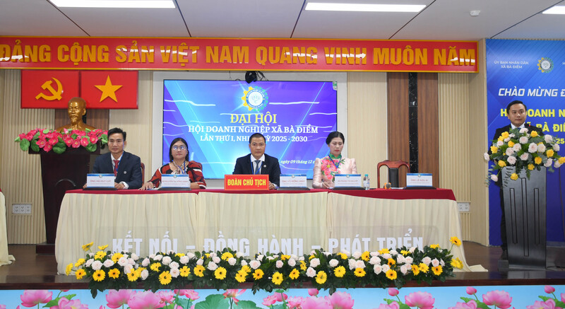 Đại hội Đại biểu Hội Doanh nghiệp Bà Điểm nhiệm kỳ I (2025 - 2030). Ảnh: Minh Khuê.