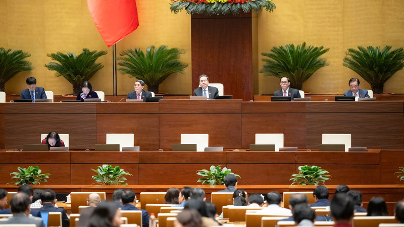 Sáng 10/12, Quốc hội đã thông qua dự thảo Luật sửa đổi, bổ sung một số điều của Luật Công nghiệp quốc phòng, an ninh và động viên công nghiệp. Ảnh: VPQH