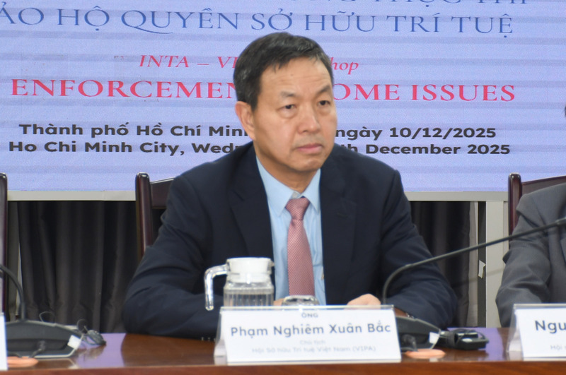 Ông Phạm Nghiêm Xuân Bắc - Chủ tịch Hội Sở hữu trí tuệ Việt Nam. Ảnh: Minh Khuê