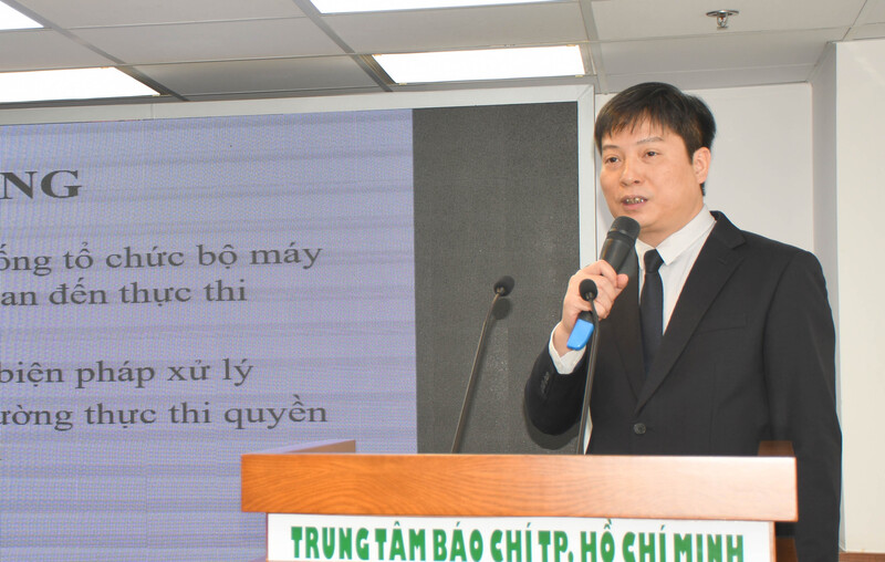 Ông Nguyễn Đức Dũng - Trưởng phòng Thanh tra và Giải quyết khiếu nại (Cục Sở hữu trí tuệ). Ảnh: Minh Khuê