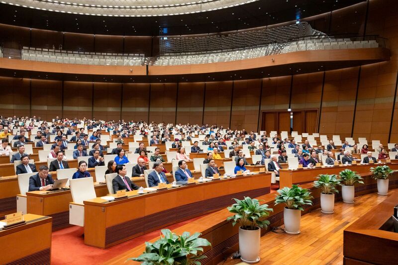 Quốc hội họp phiên bế mạc Kỳ họp thứ 10. Ảnh: QH