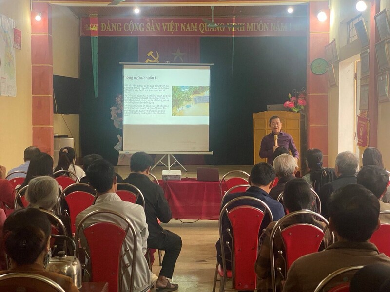 Quang cảnh hội trường triển khai chương trình hỗ trợ lao động trả công (Cash for Work – CfW) và các hoạt động tập huấn nâng cao năng lực tại tỉnh Thanh Hóa. Ảnh: Nga Nguyễn