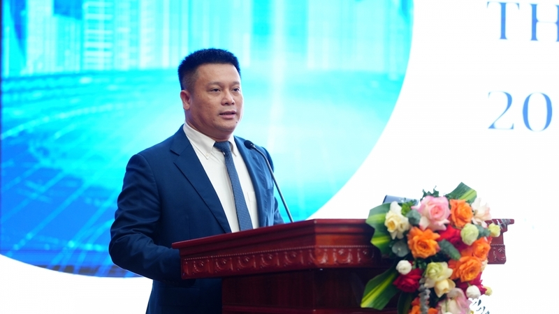 Ông Bùi Bá Chính - Giám đốc Trung tâm Mã số mã vạch quốc gia phát biểu