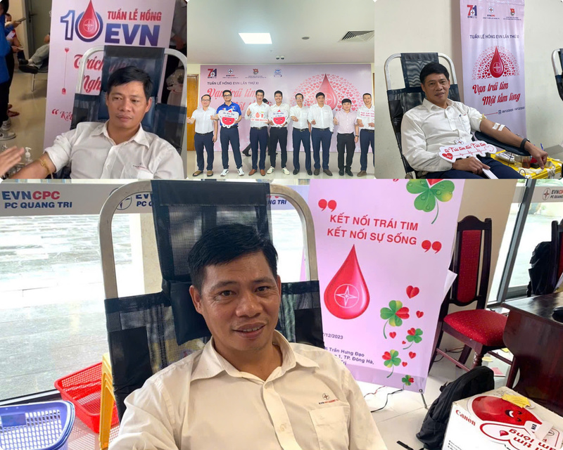 Anh Phan Hữu Hiện, người có lần thứ 14 tham gia hiến máu tình nguyện