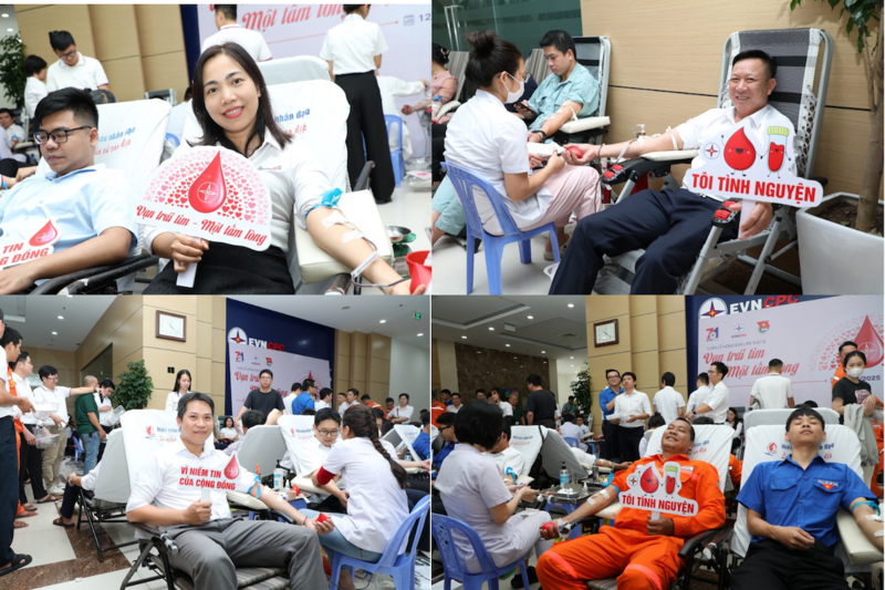 Tại TP. Đà Nẵng, đã có 750 cán bộ, công nhân viên ngành điện tham gia hiến máu, thu về 650 đơn vị máu phục vụ công tác cấp cứu và điều trị người bệnh.