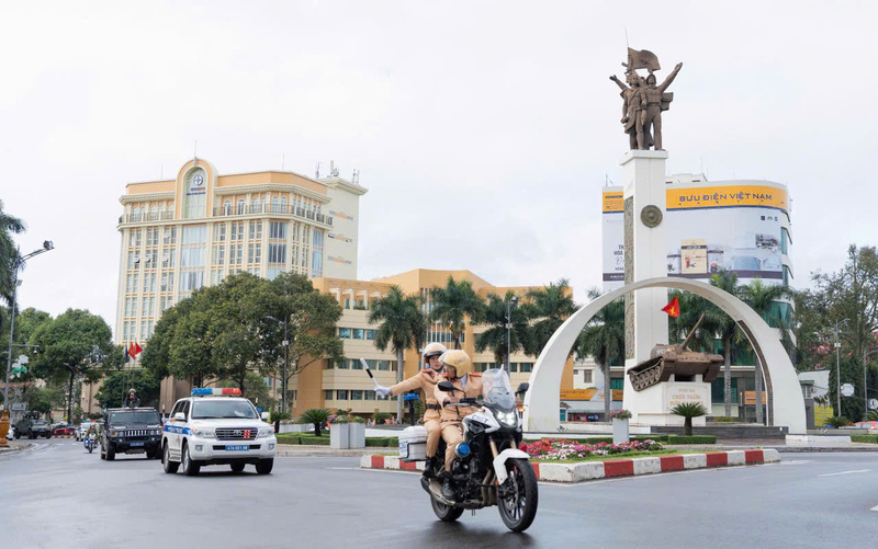 Công an tỉnh Đắk Lắk ra quân trấn áp tội phạm. Ảnh: Quốc Dũng