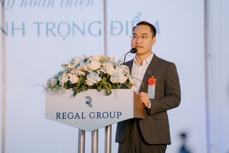Ông Trần Ngọc Thái - Phó Tổng Giám đốc Regal Group phát biểu tại buổi lễ
