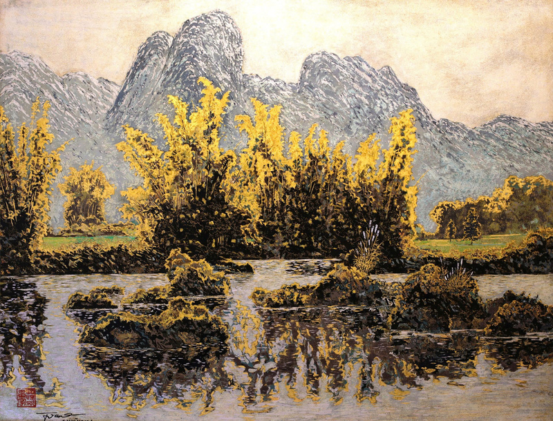 Tác phẩm "Tre Việt Nam" của họa sĩ Phạm Hoàng Văn. Ảnh: Cục Mỹ thuật, Nhiếp ảnh và Triển lãm