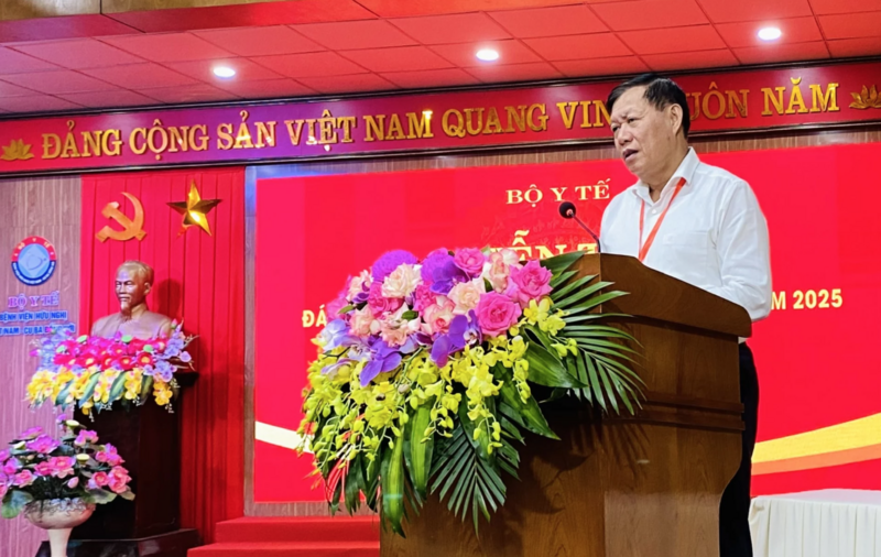 Thứ trưởng Bộ Y tế Đỗ Xuân Tuyên phát biểu tại chương trình diễn tập. Ảnh: Quang Ngọc