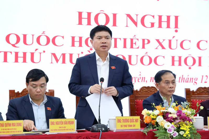 Bí thư Tỉnh ủy Phú Thọ Trương Quốc Huy thông tin những kết quả nổi bật của tỉnh Phú Thọ năm 2025. Ảnh: CTV