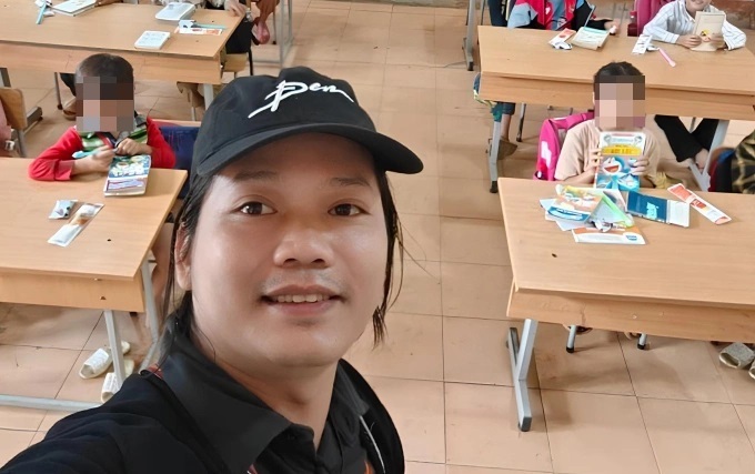 Hoàng Hoa Trung, người sáng lập dự án Nuôi em. Ảnh: H.T.