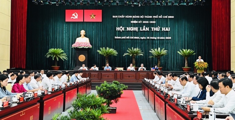 Đại biểu dự Hội nghị lần thứ 2 Ban Chấp hành Đảng bộ TP. Hồ Chí Minh khóa I, nhiệm kỳ 2025 - 2030. Ảnh: Việt Dũng.