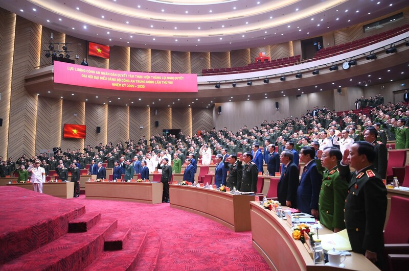 Các đại biểu dự Hội nghị Công an toàn quốc lần thứ 81. Ảnh: Bộ Công an