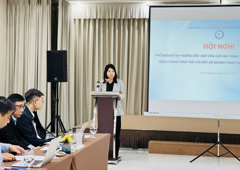 ThS. Lê Hải An, Phó Viện trưởng, Viện Nghiên cứu Chiến lược, Chính sách Công Thương phát biểu tại hội nghị