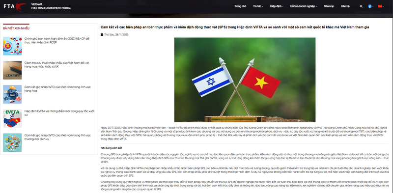 Cổng FTAP thường xuyên, liên tục đăng tải những thông tin về Hiệp định VIFTA.