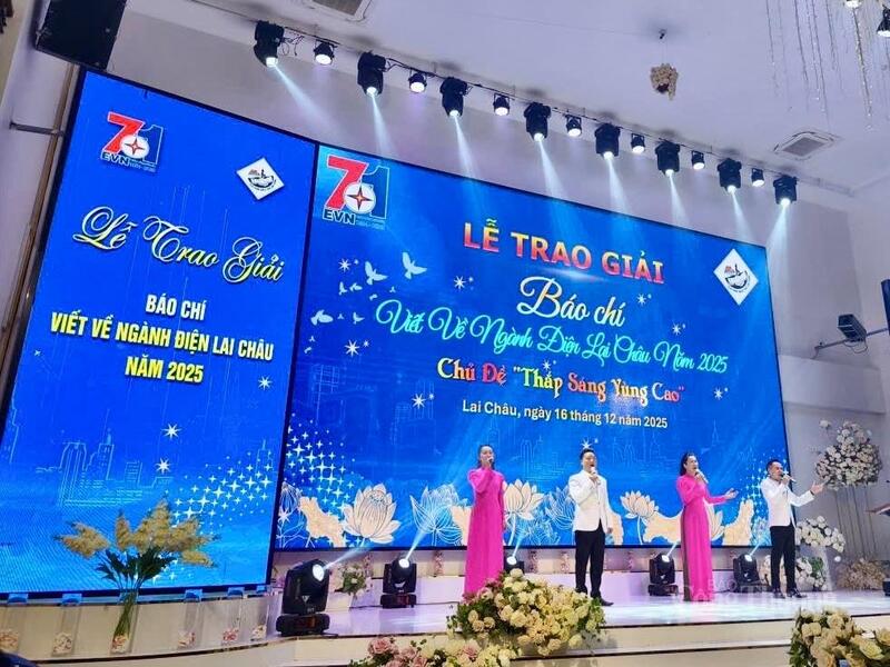 Giải Báo chí viết về ngành điện lực Lai Châu năm 2025 thành công tốt đẹp.