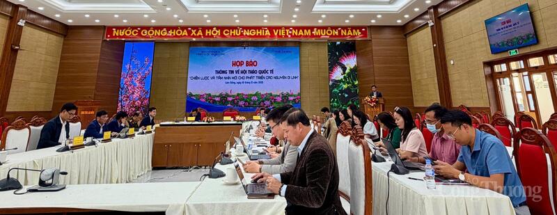 Quang cảnh buổi họp báo thông tin về hội thảo quốc tế "Chiến lược và tầm nhìn mới cho phát triển cao nguyên Di Linh". Ảnh: Diễm Thương