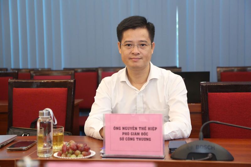 Ông Nguyễn Thế Hiệp - Phó Giám đốc Sở Công Thương thành phố Hà Nội chia sẻ các giải pháp thúc đẩy tận dụng FTA.