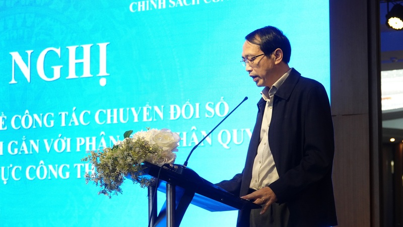 Ông Lê Tiến Dũng, Phó Giám đốc Sở Công Thương Thanh Hóa, phát biểu tại hội nghị. Ảnh: Quốc Huy