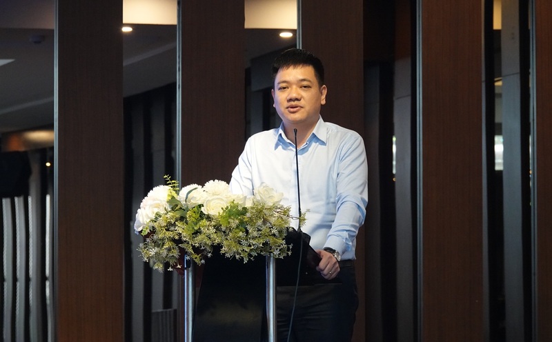 Ông Lâm Tuấn Hưng, Viện Nghiên cứu Chiến lược, Chính sách Công Thương (Bộ Công Thương) trình bày chuyên đề tại hội nghị. Ảnh: Quốc Huy