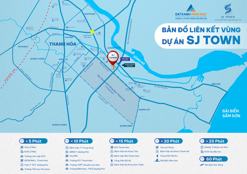 SJ Town giữ vị trí trung tâm, kết nối các trục giao thông lớn và loạt quy hoạch trọng điểm của tỉnh