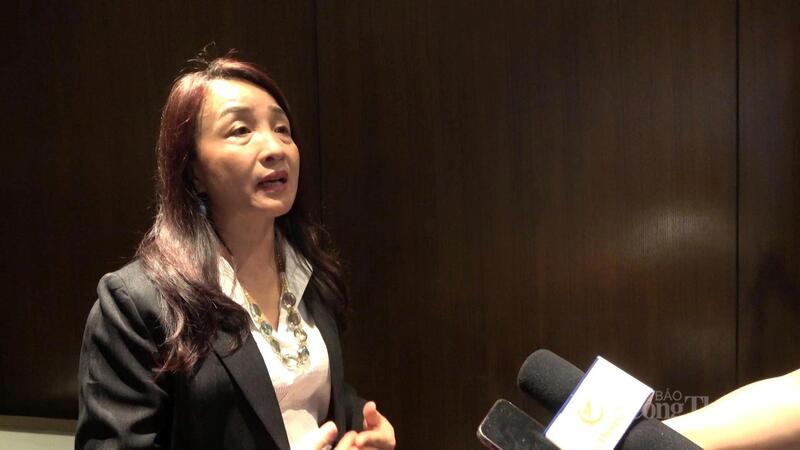 Bà Hoàng Thị Liên - Chủ tịch Hiệp hội Hồ tiêu và Cây gia vị Việt Nam (VPSA) trao đổi với phóng viên Báo Công Thương.