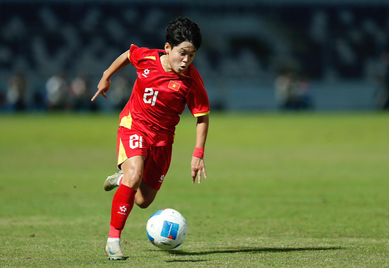 Đội tuyển nữ Việt Nam là bên kiểm soát bóng nhiều hơn. Ảnh: Thể thao văn hoá/TTXVN