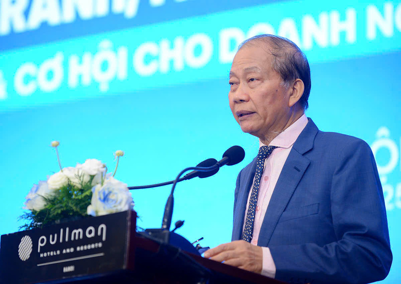 Ông Hoàng Quang Phòng - Phó Chủ tịch VCCI phát biểu tại diễn đàn. Ảnh: NH