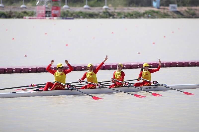 Các tay chèo rowing Việt Nam đã có một kỳ SEA Games đầy thành công. Ảnh: Đoàn TTVN