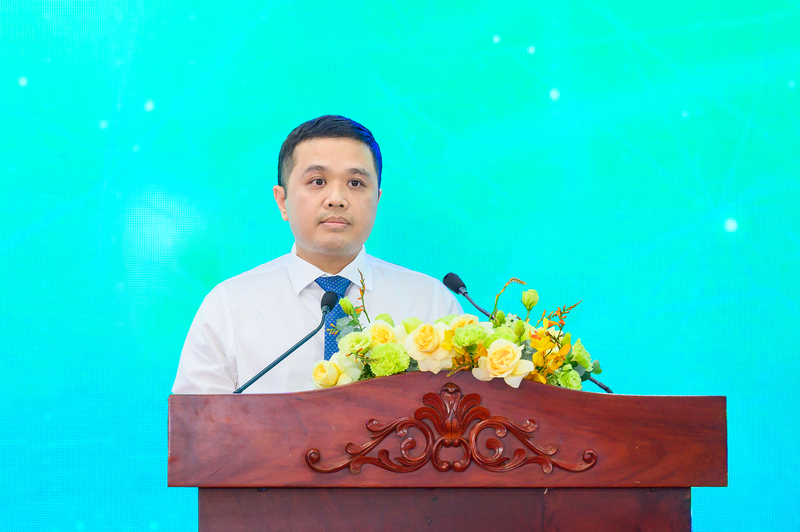 Đồng chí Nguyễn Đăng Trình - Phó Bí thư Đảng ủy, Tổng Giám đốc PVOIL phát biểu tại Hội nghị. Ảnh: PVOIL