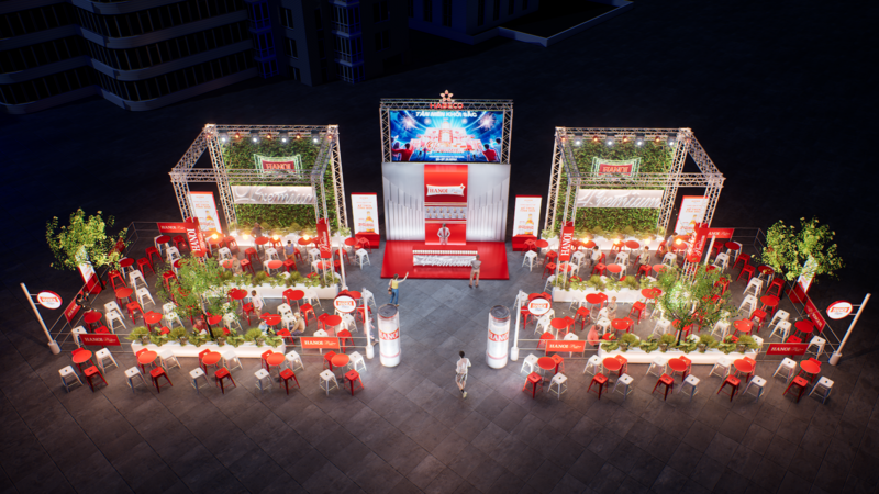 Khu vực trải nghiệm không gian bar ngoài trời độc đáo