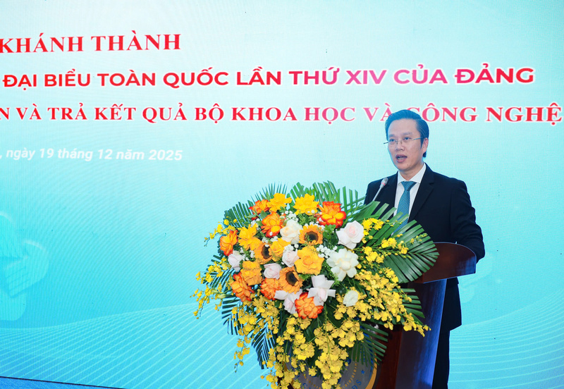 Ông Hà Minh Hiệp, Chánh Văn Phòng Bộ Khoa học và Công nghệ phát biểu