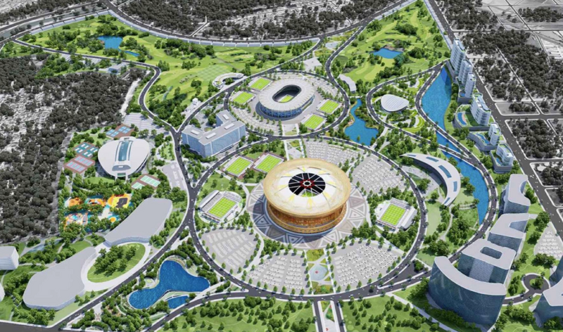 Phối cảnh Khu đô thị thể thao Olympic (khu B).