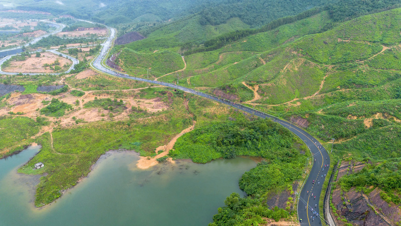 Cung đường chạy của các vận động viên cự ly 10km. Ảnh: Bình An