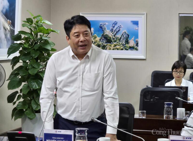 Tổng giám đốc EVN Nguyễn Anh Tuấn tiếp thu và làm rõ các ý kiến của đoàn công tác nêu