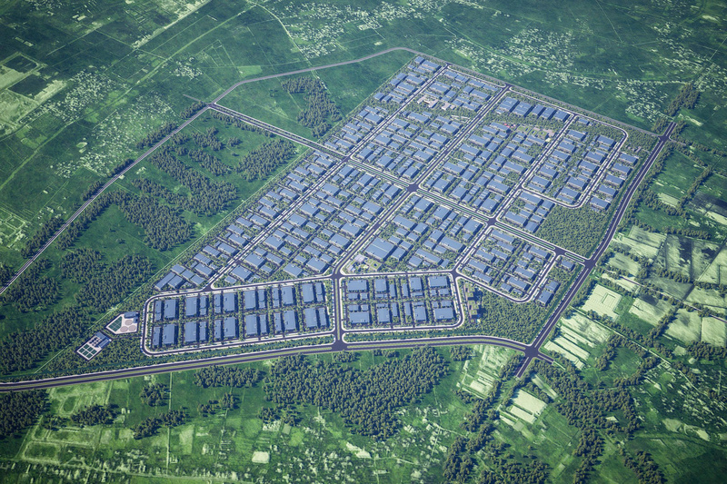 Phối cảnh Khu công nghiệp số 6.