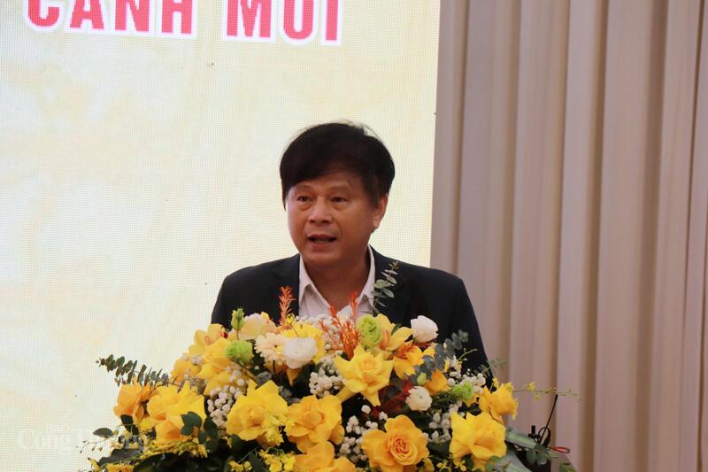 Ông Trần Trọng Dũng, Phó Chủ tịch Hội Nhà báo Việt Nam phát biểu tại sự kiện. Ảnh: Thanh Tuấn